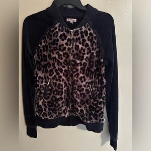 Juicy Couture Cheetah Velour Zip Top